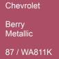 Preview: Chevrolet, Berry Metallic, 87 / WA811K.